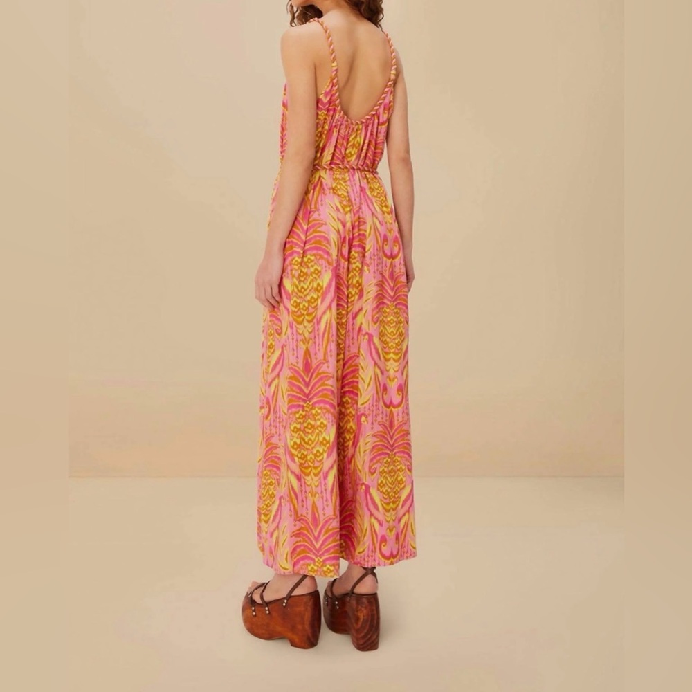 FARM Rio Pineapple Tapestry Pink Jumpsuit- Size Small - Picture 2 of 7